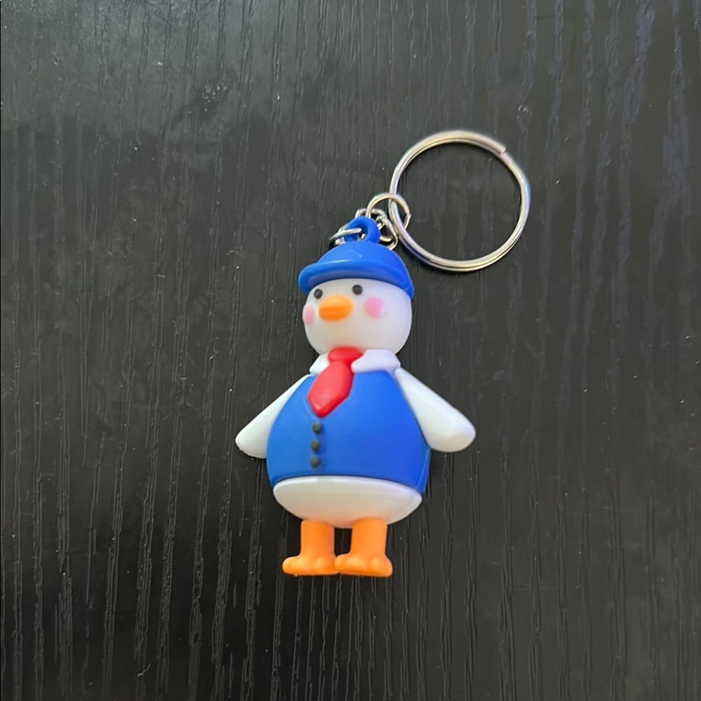 Duck Keychain with Blue Outfit​